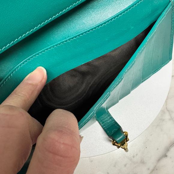 Gucci piston teal leather wallet - Picture 4 of 10
